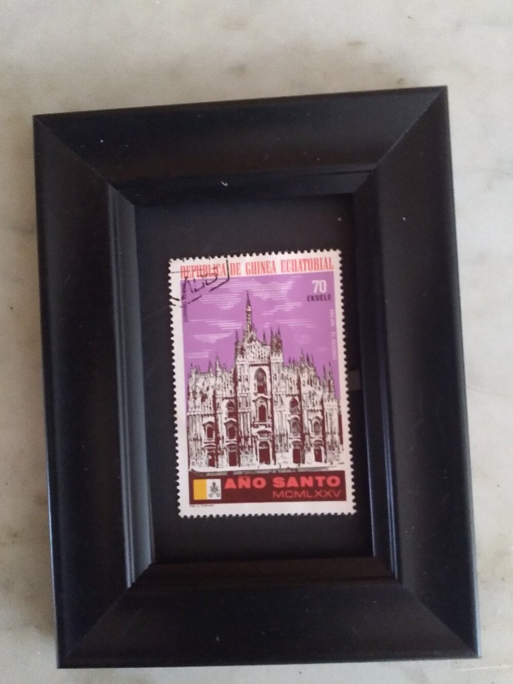 Framed Collectible Postage Stamp - Equatorial Guinea